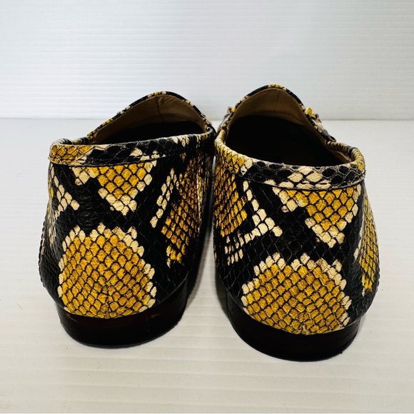 Sam Edelman Loraine Yellow Snake Skin Leather Loafers Size 7 1/2 main image 11